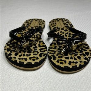 Kate Spade Black and Leopard Sandals